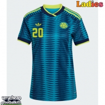Colombia Juan Fernando Quintero #20 Replica Away Shirt Ladies World Cup 2026 Short Sleeve